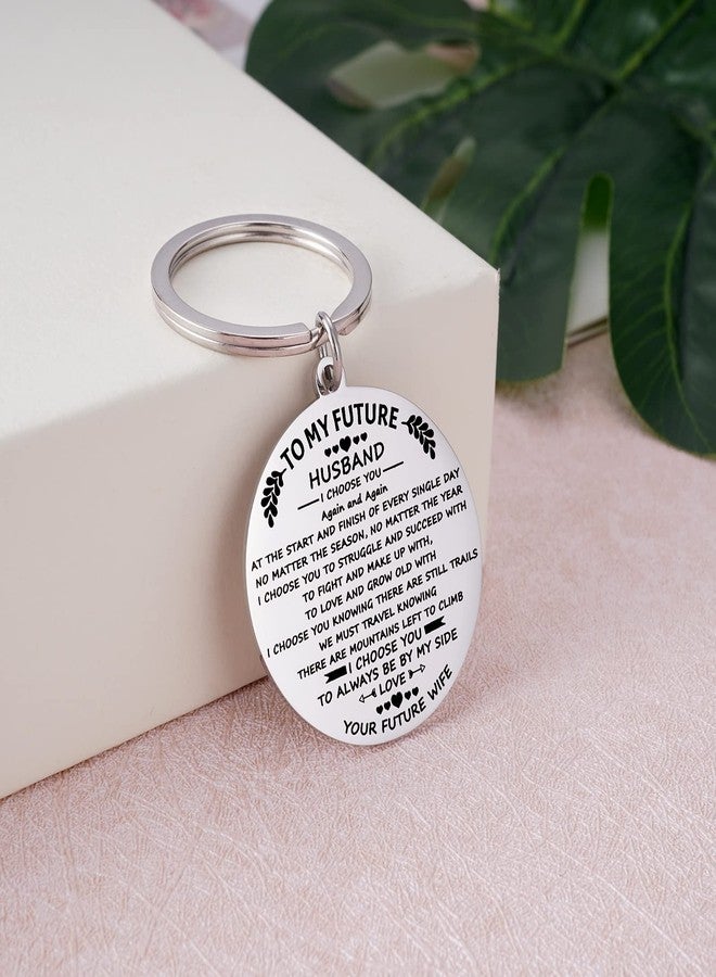 Aesnefe To My Future Husband Keychain Gifts for Him, Engagement Gift for Fiance, Romantic Keyring Gift for Valentines Day Wedding Anniversary Birthday Christmas from Wife - Image 5